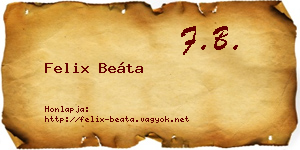 Felix Beáta névjegykártya